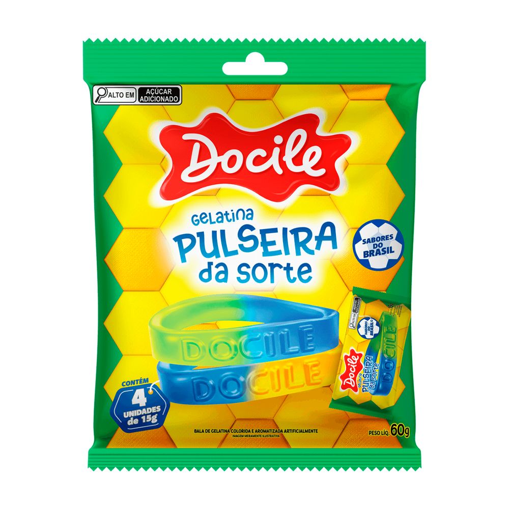 Bala de Gelatina Pulseira da Sorte 60g Docile-1- Bala de Gelatina Pulseira da Sorte 60g Docile-1-